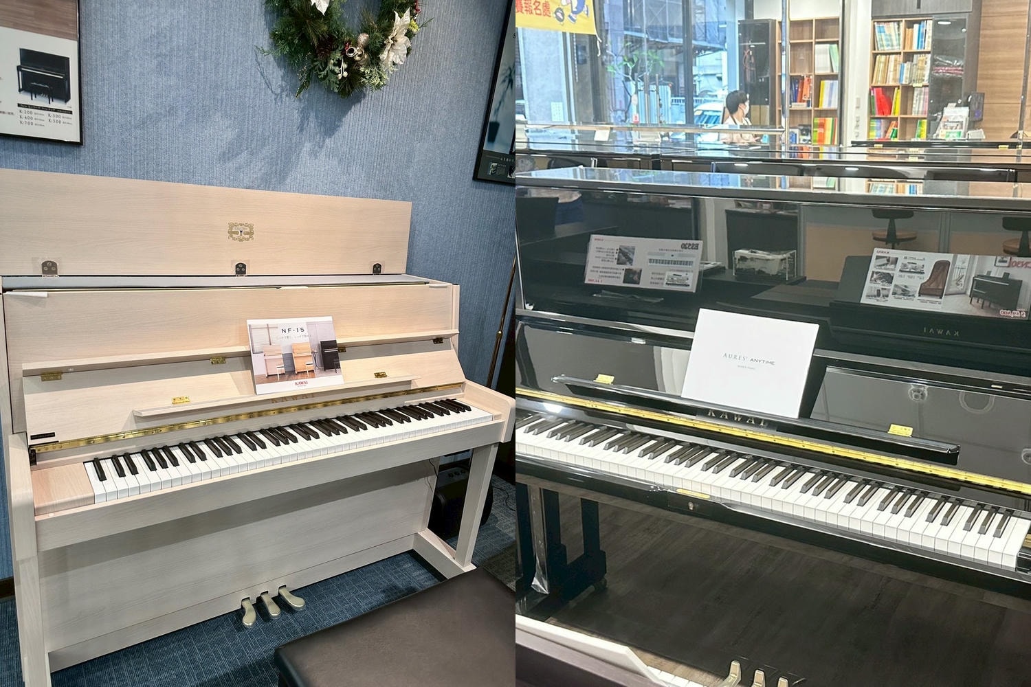 【高雄鋼琴】 KAWAI Pianos 河合鋼琴 – 高雄直營店丨在都市叢林裡也能自在彈奏的-KAWAI NF-15原聲混合鋼琴