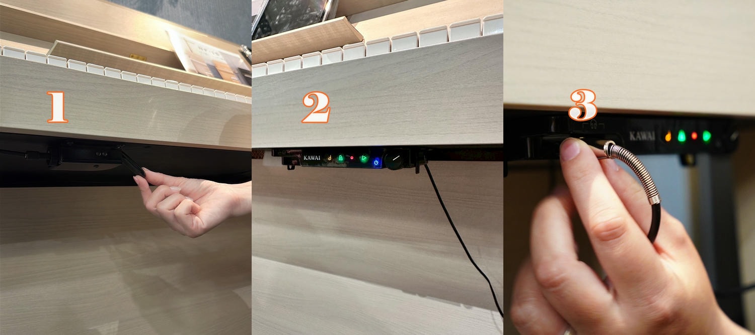 【高雄鋼琴】 KAWAI Pianos 河合鋼琴 – 高雄直營店丨在都市叢林裡也能自在彈奏的-KAWAI NF-15原聲混合鋼琴